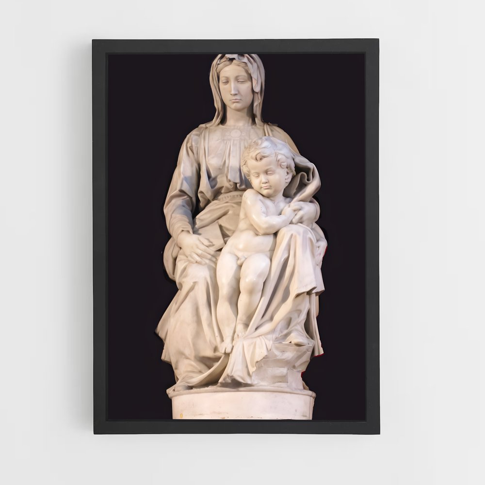 ap-madonna and child michelangelo-3 cadre Noir