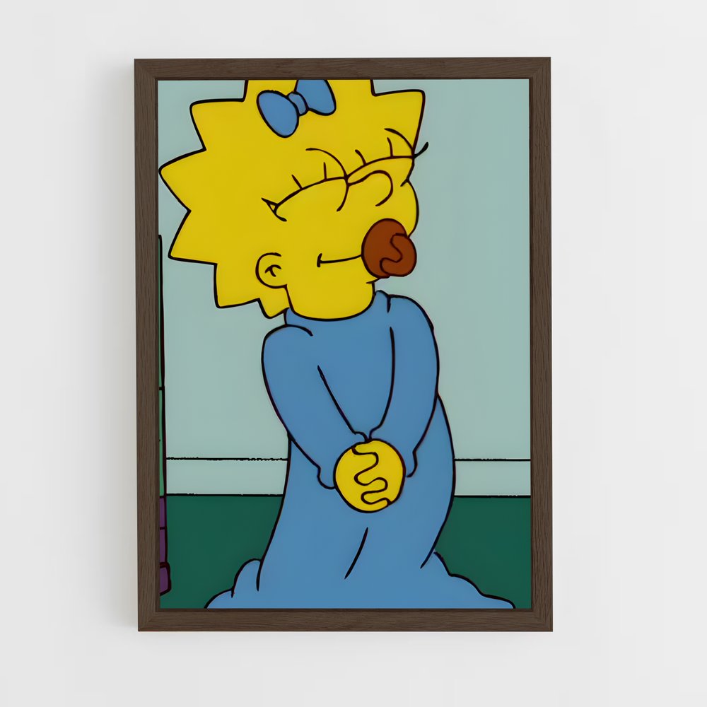 ap-maggie simpson-1 cadre Bois foncé