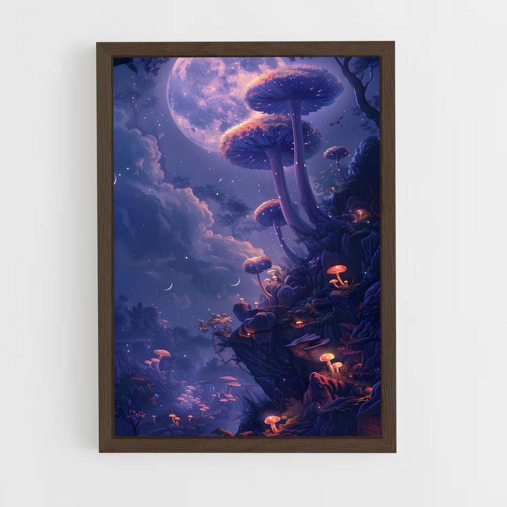 ap-magic mushroom-10 cadre Bois foncé