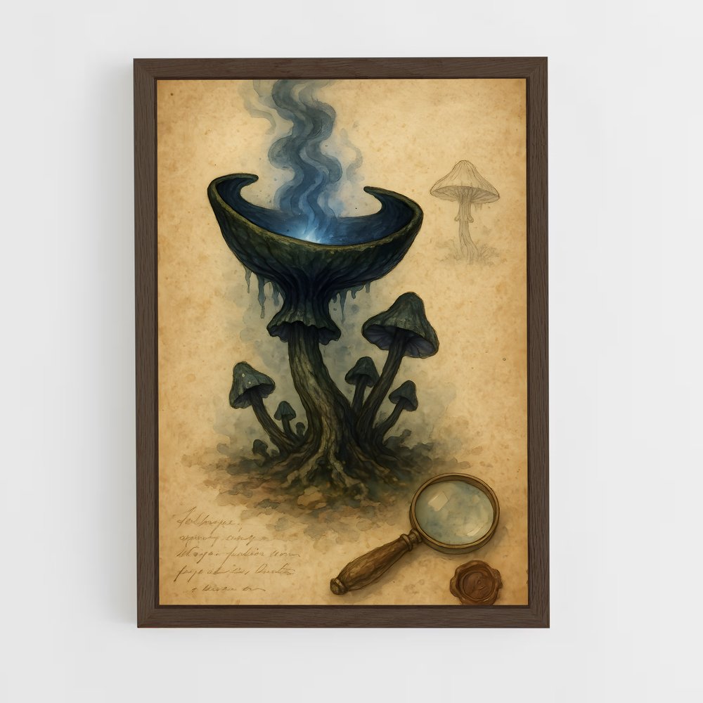 ap-magic mushroom-12 cadre Bois foncé