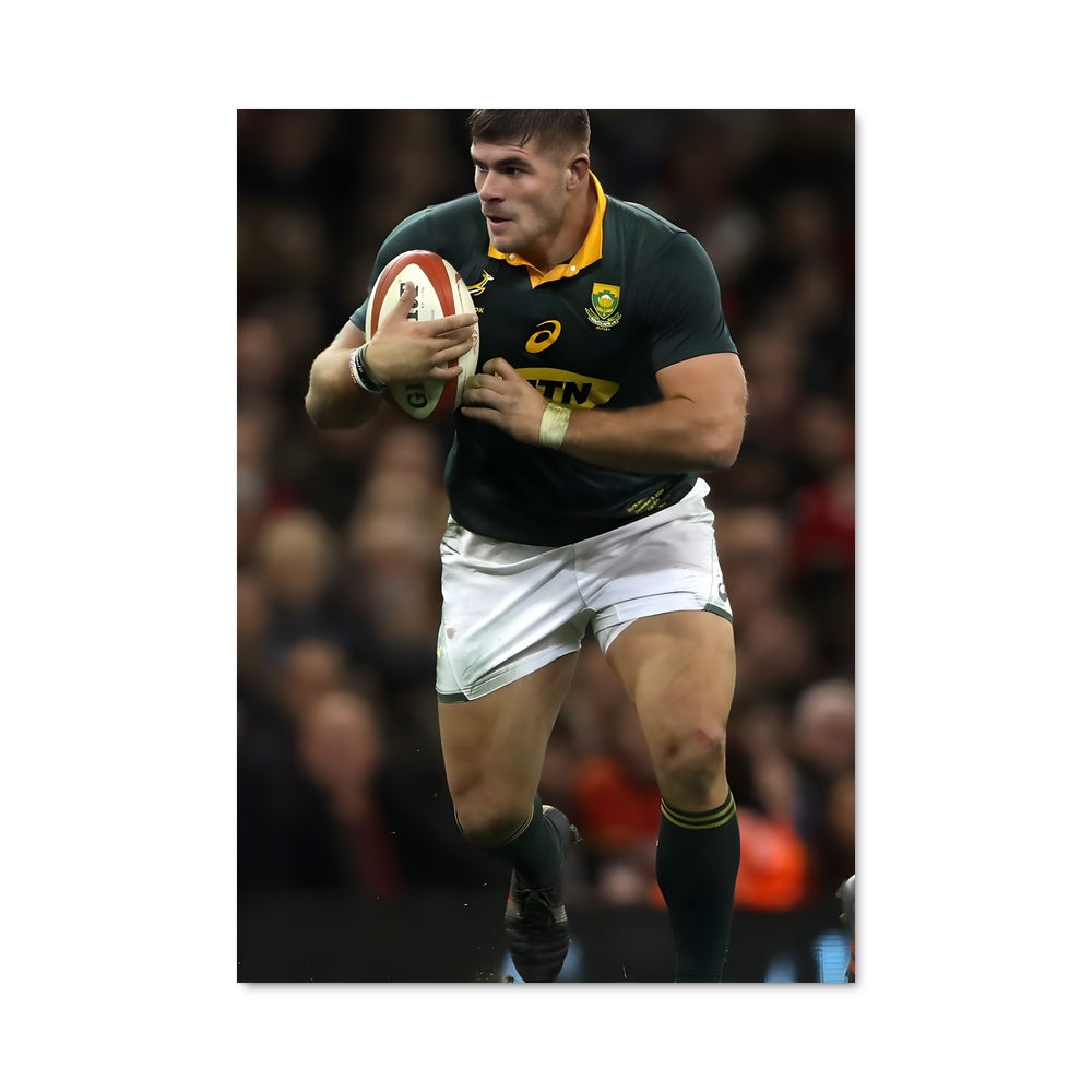 Poster Rugbyman en Vert