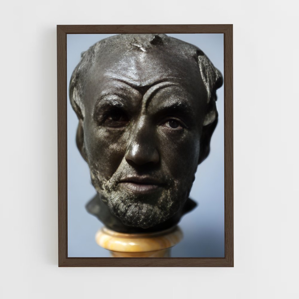 ap-man with broken nose rodin-1 cadre Bois foncé