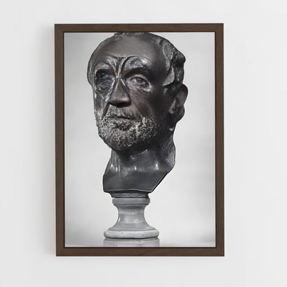 ap-man with broken nose rodin-2 cadre Bois foncé