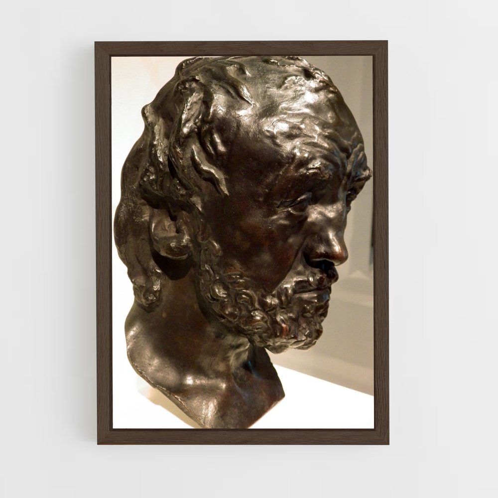 ap-man with broken nose rodin-3 cadre Bois foncé