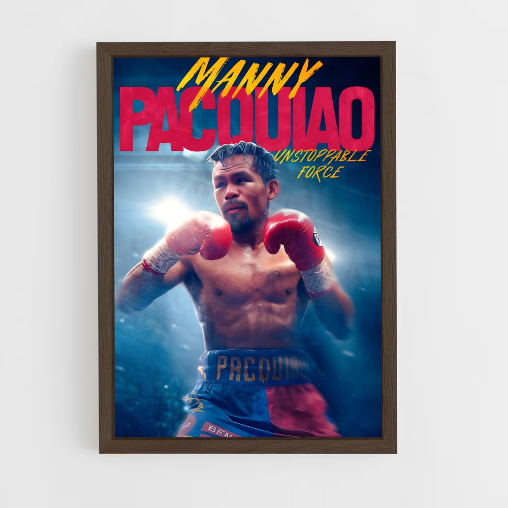 ap-manny pacquiao-6 cadre Bois foncé
