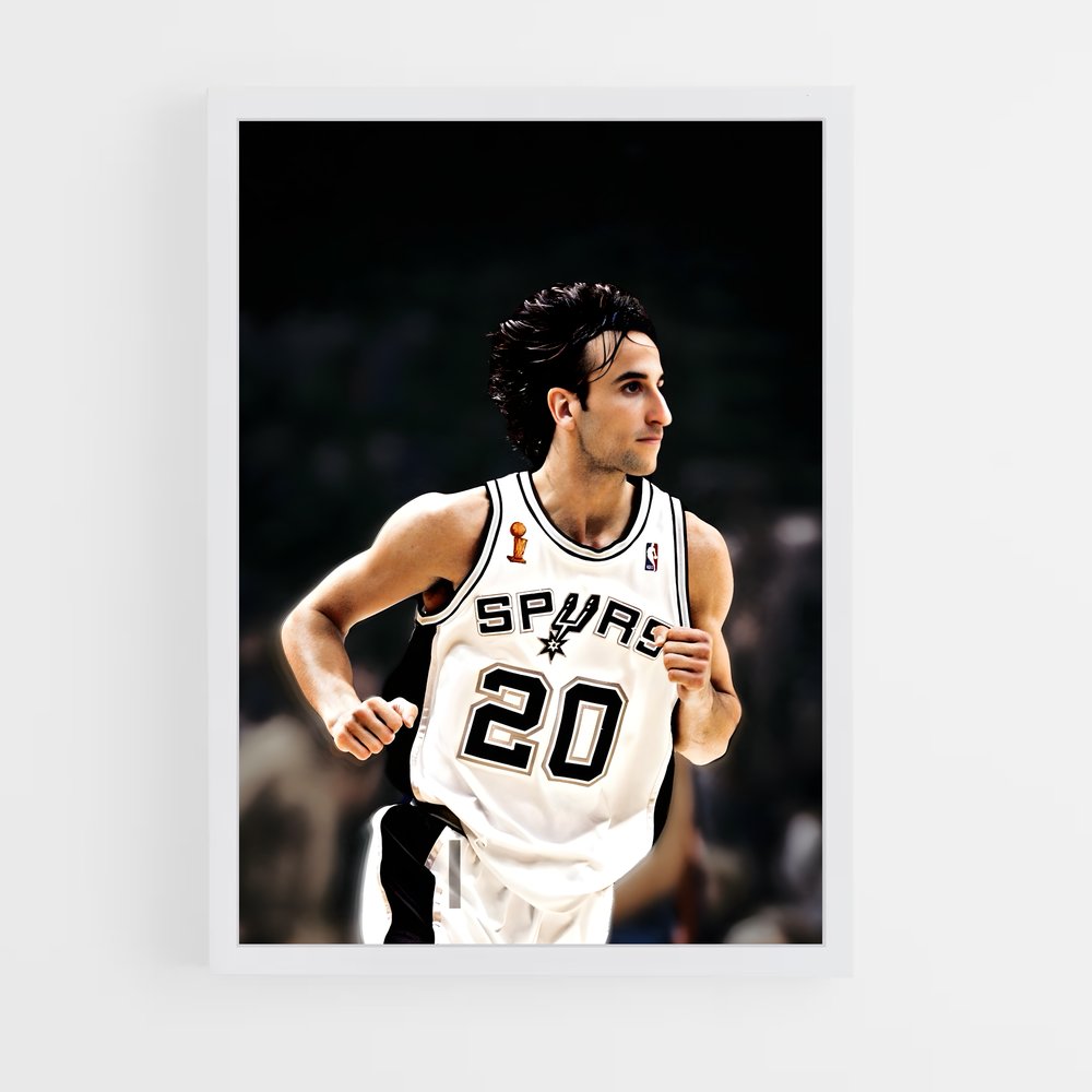 ap-manu ginobili-1 cadre Blanc