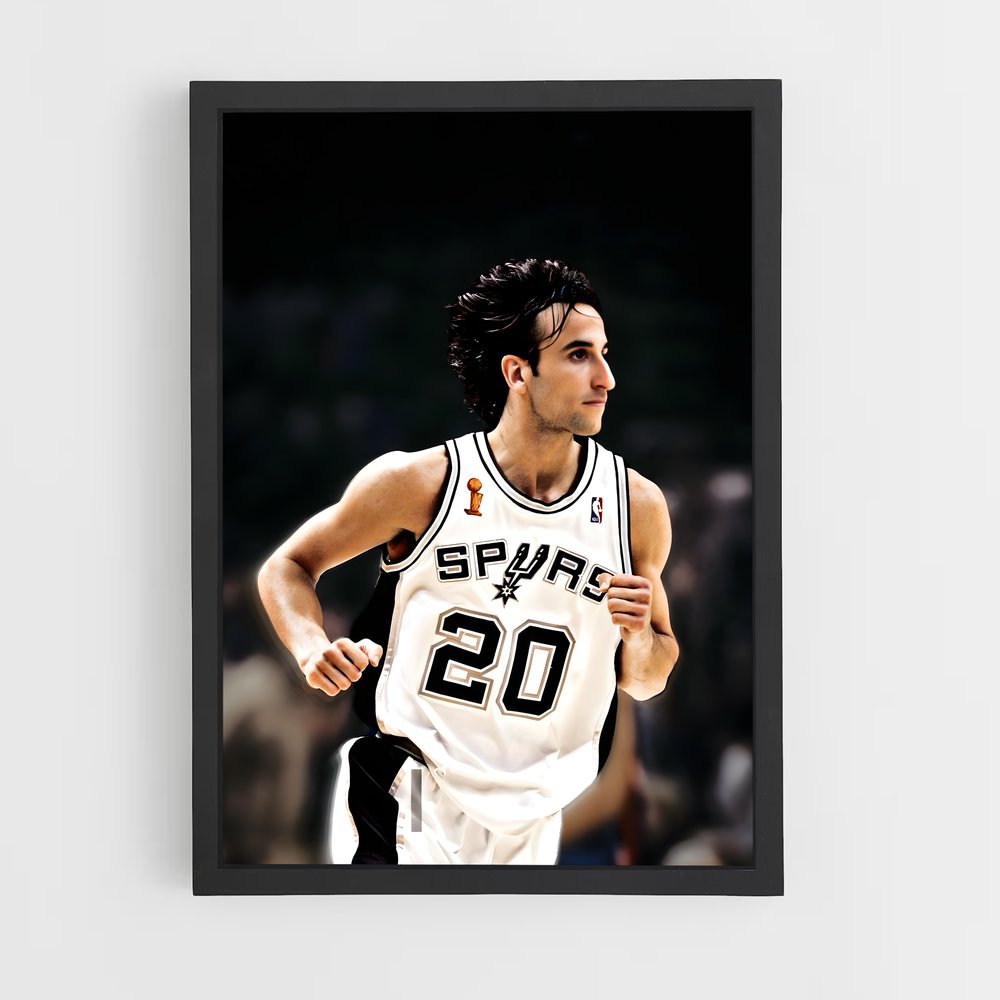 ap-manu ginobili-1 cadre Noir