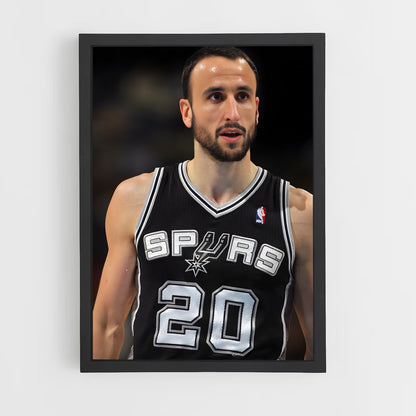 ap-manu ginobili-10 cadre Noir