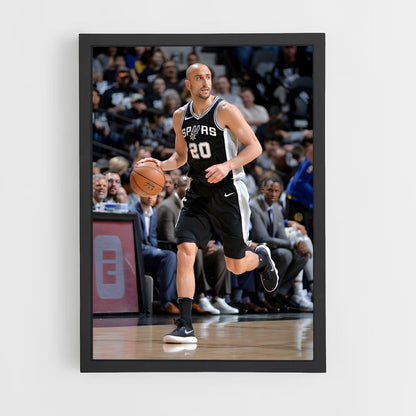 ap-manu ginobili-11 cadre Noir