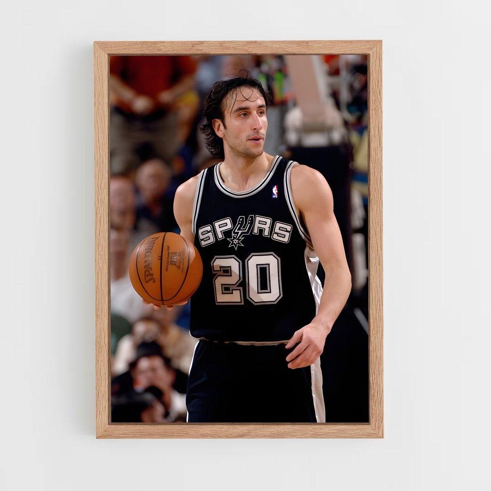 ap-manu ginobili-2 cadre Bois clair