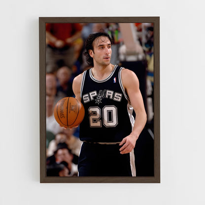 ap-manu ginobili-2 cadre Bois foncé