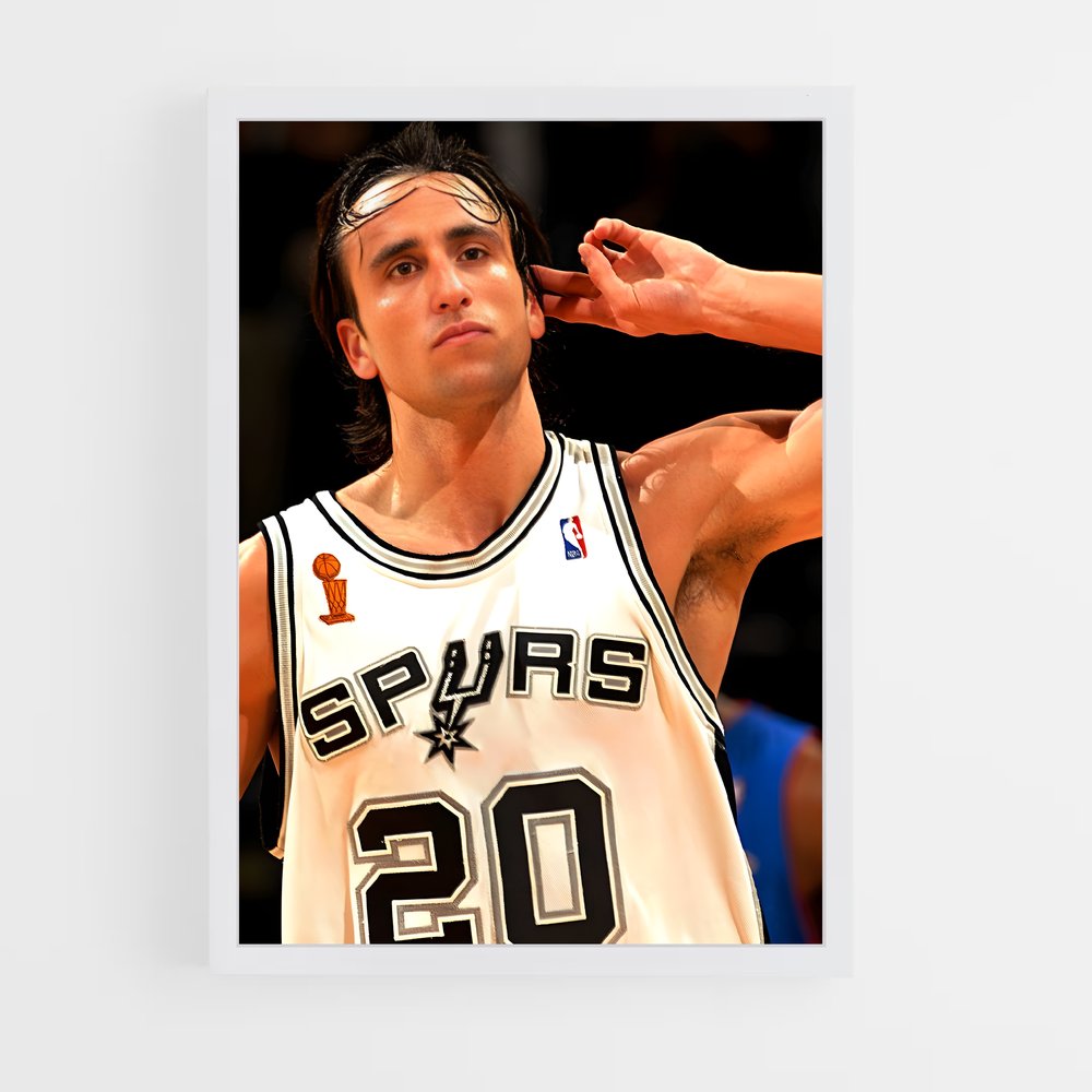 ap-manu ginobili-4 cadre Blanc