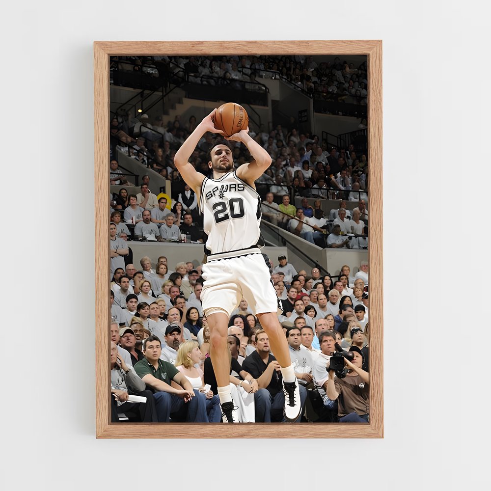 ap-manu ginobili-6 cadre Bois clair