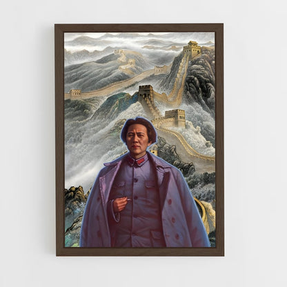 ap-mao zedong-1 cadre Bois foncé