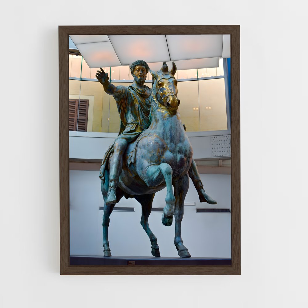 ap-marcus aurelius equestrian-2 cadre Bois foncé