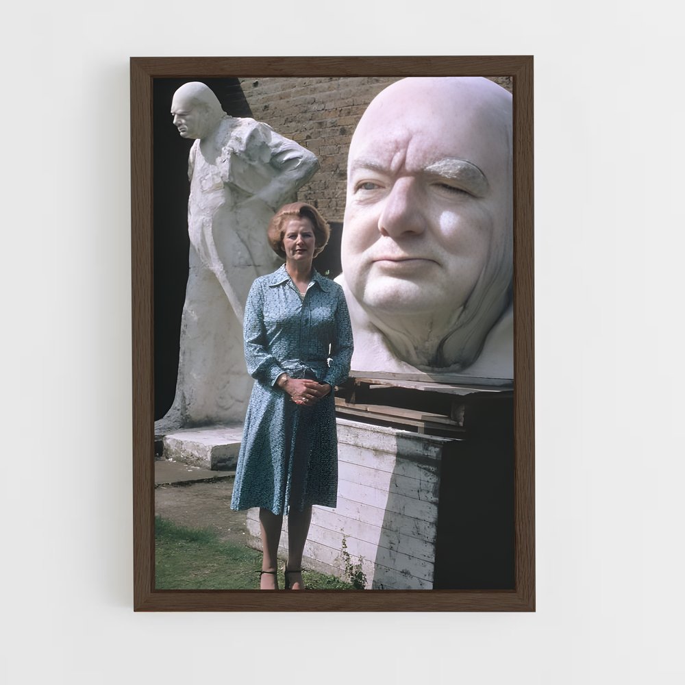 ap-margaret thatcher-3 cadre Bois foncé