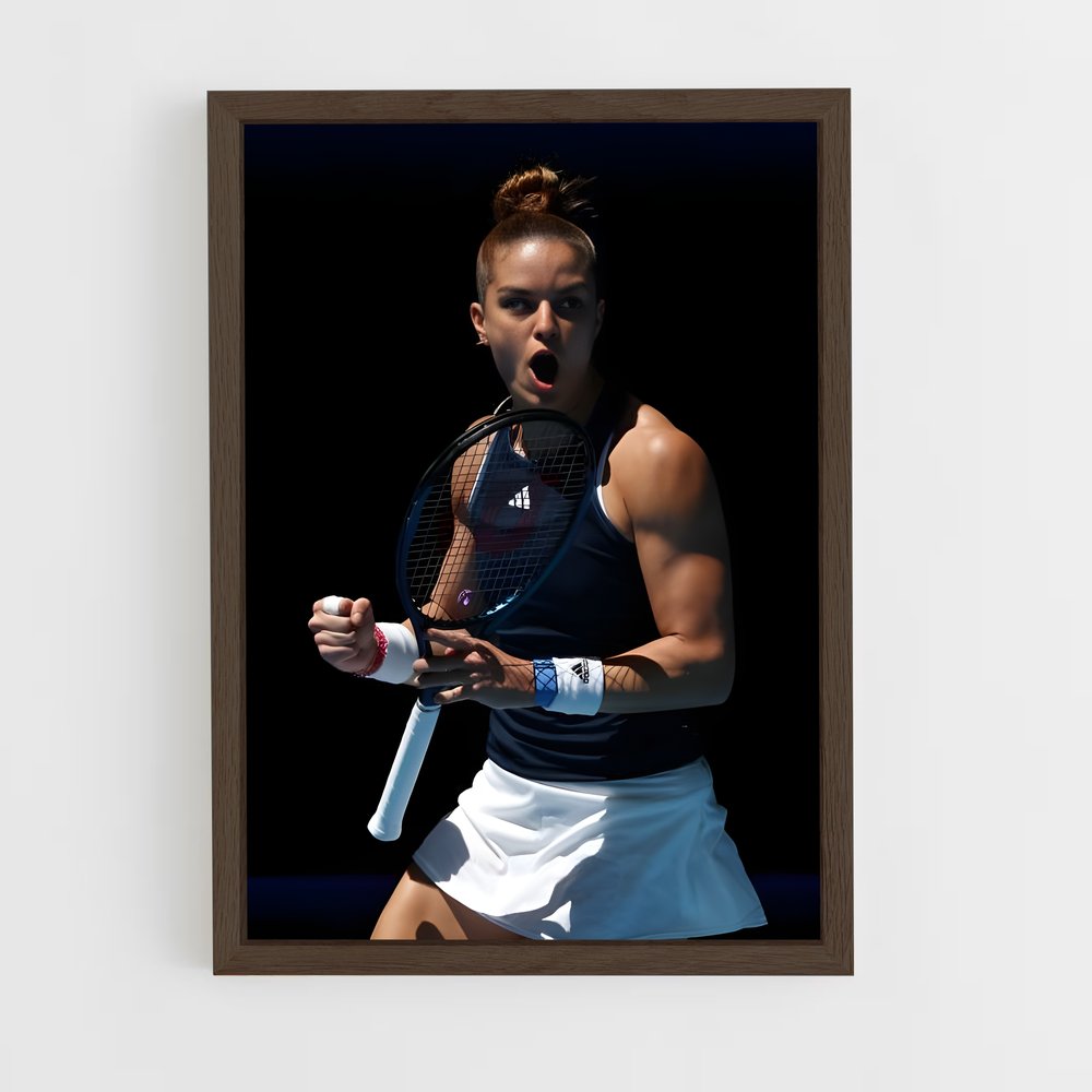 ap-maria sakkari-2 cadre Bois foncé