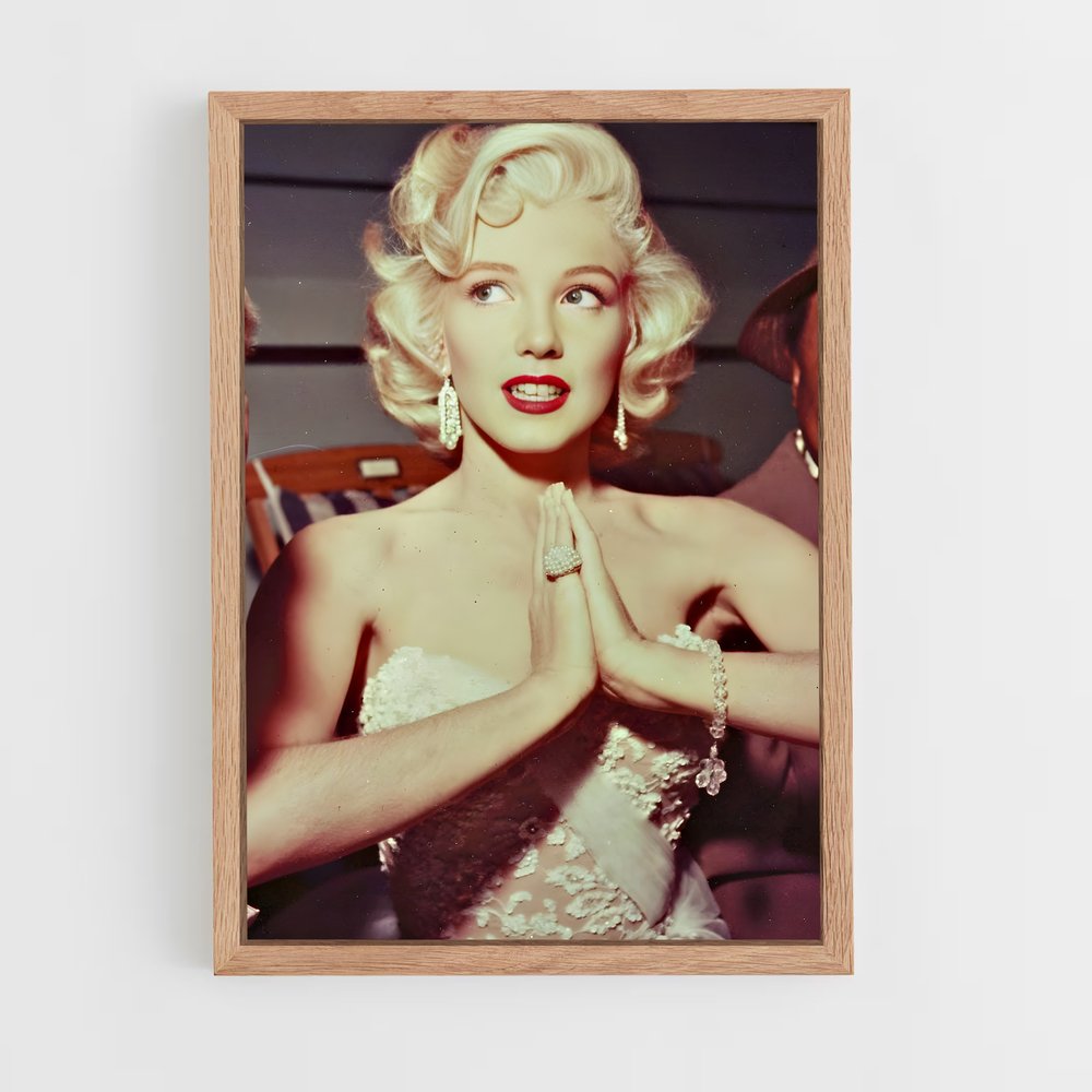 ap-marilyn monroe-10 cadre Bois clair
