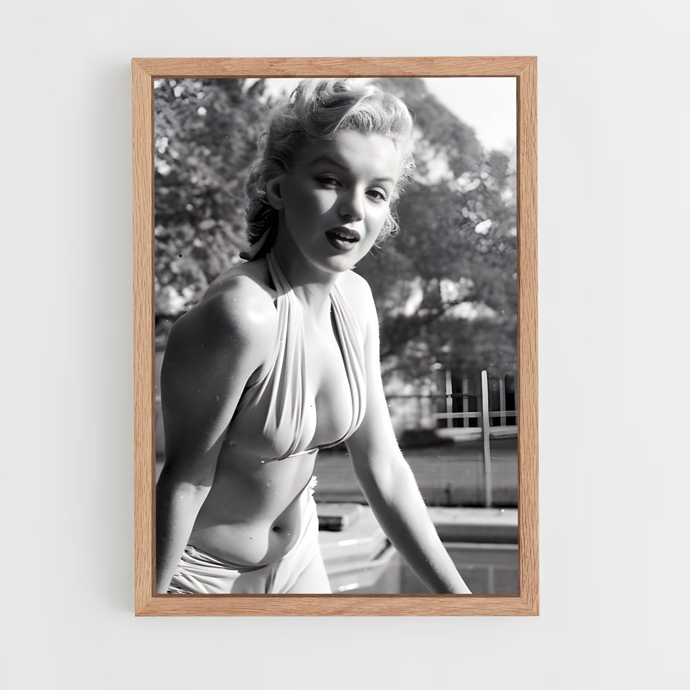ap-marilyn monroe-7 cadre Bois clair