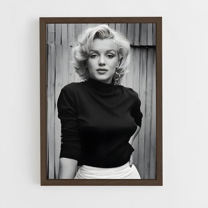 ap-marilyn monroe-8 cadre Bois foncé