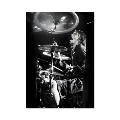 Poster Batteur en Noir et Blanc