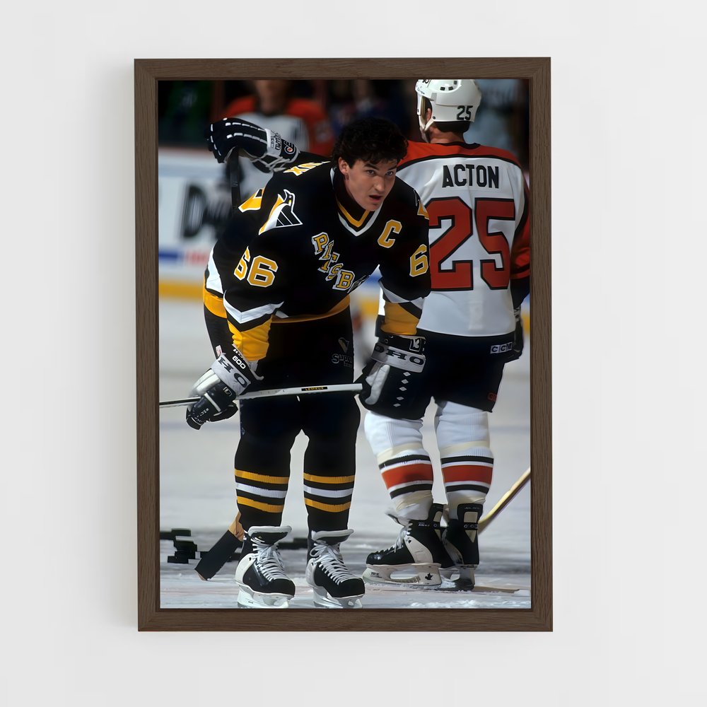 ap-mario lemieux-2 cadre Bois foncé
