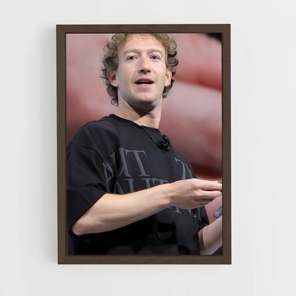 ap-mark zuckerberg-4 cadre Bois foncé