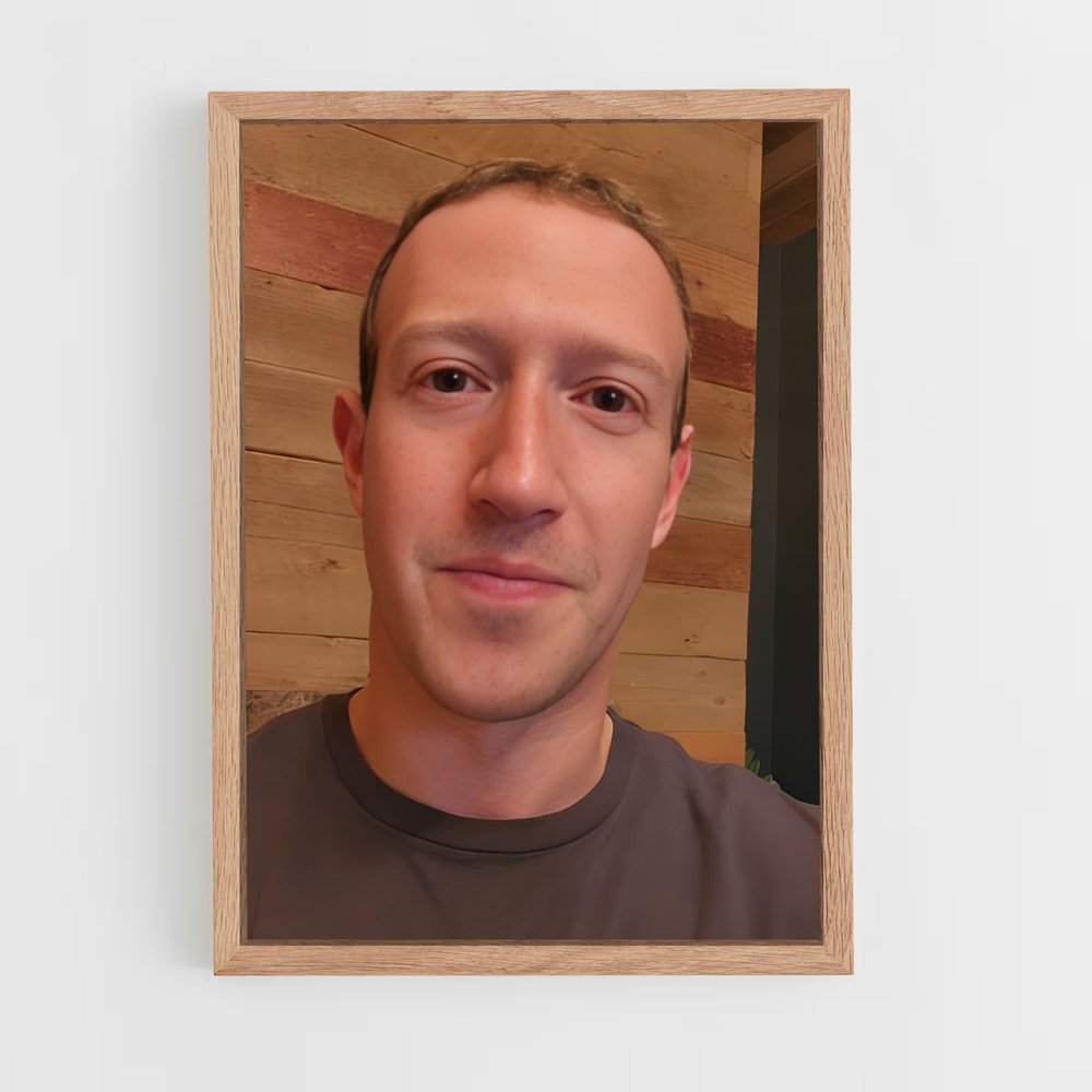 ap-mark zuckerberg-7 cadre Bois clair