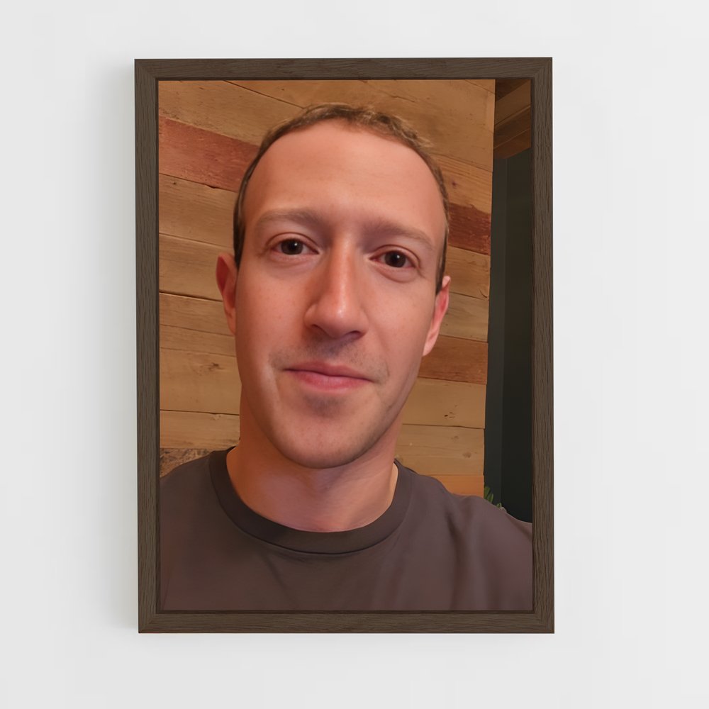 ap-mark zuckerberg-7 cadre Bois foncé
