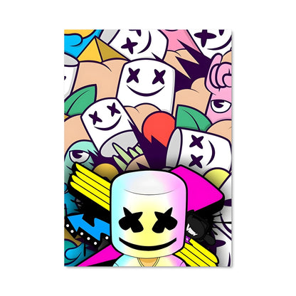 Poster Les Visages de Marshmello