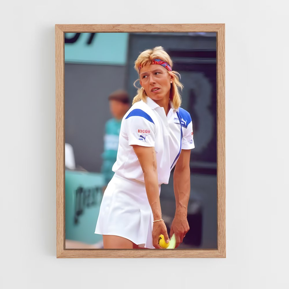ap-martina navratilova-2 cadre Bois clair
