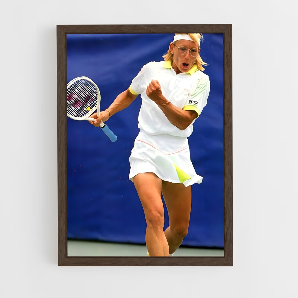 ap-martina navratilova-3 cadre Bois foncé