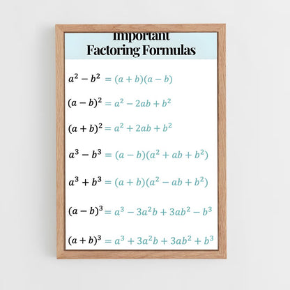 ap-mathematical formulas-1 cadre Bois clair