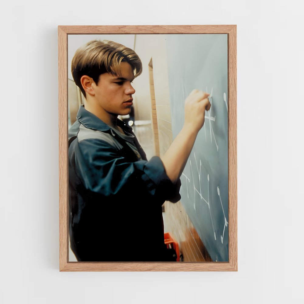 ap-matt damon-1 cadre Bois clair