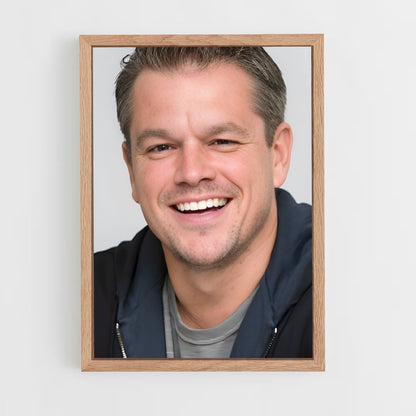 ap-matt damon-4 cadre Bois clair
