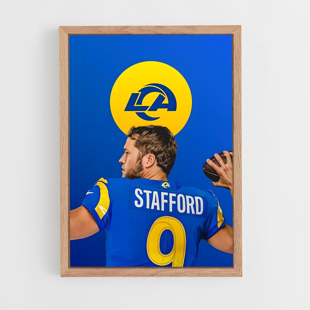 ap-matthew stafford-3 cadre Bois clair