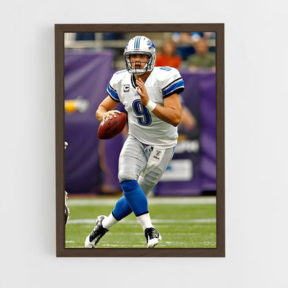 ap-matthew stafford-4 cadre Bois foncé