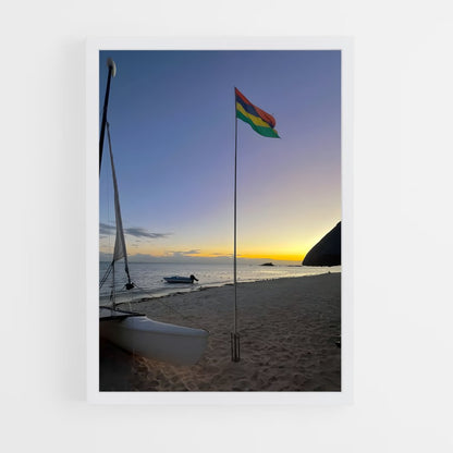 ap-mauritius flag-4 cadre Blanc