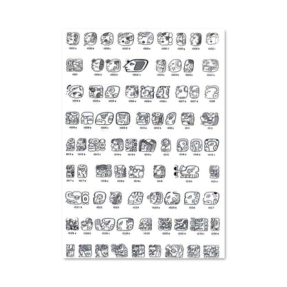 Poster Glyphes Ancestraux