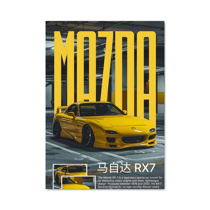 Poster Mazda en Jaune