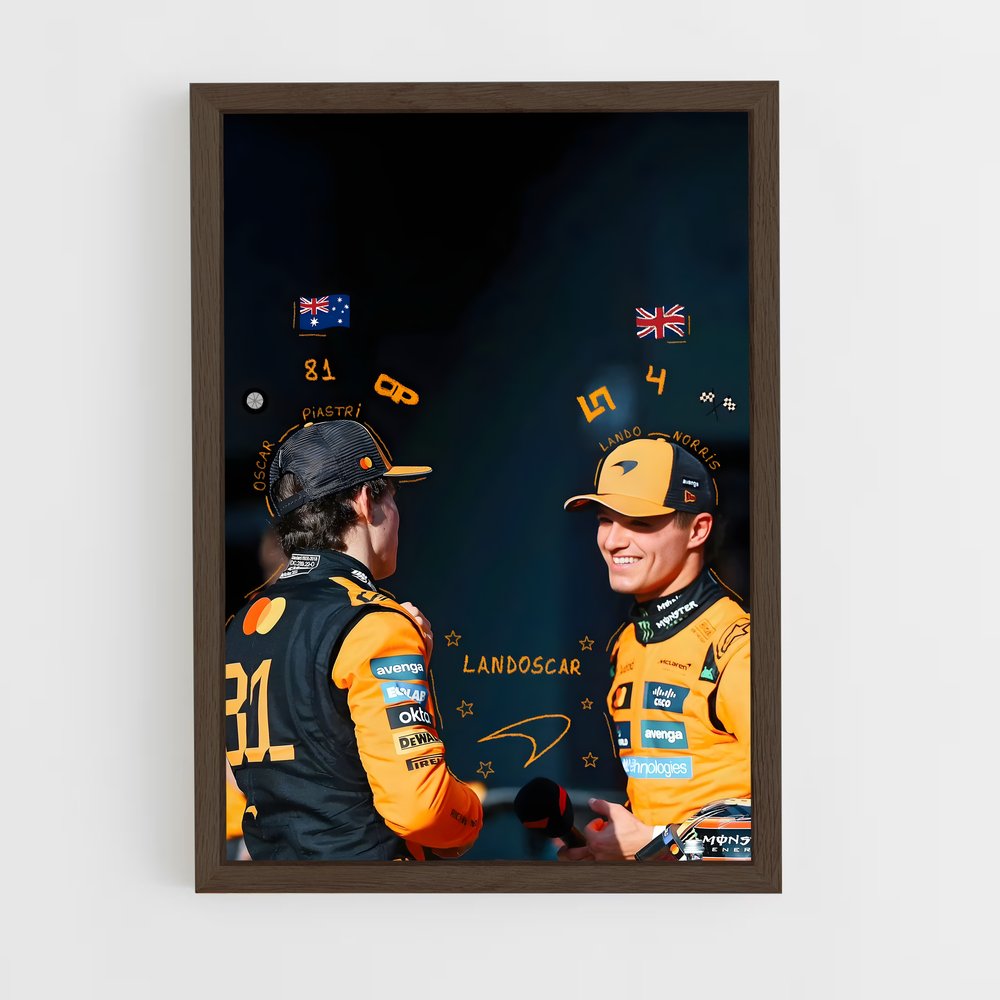 ap-mclaren f1 team-11 cadre Bois foncé