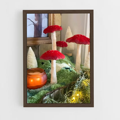 ap-meadow mushroom-4 cadre Bois foncé