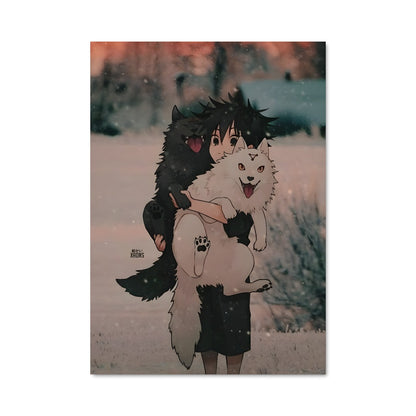 Poster Amis dans la Neige