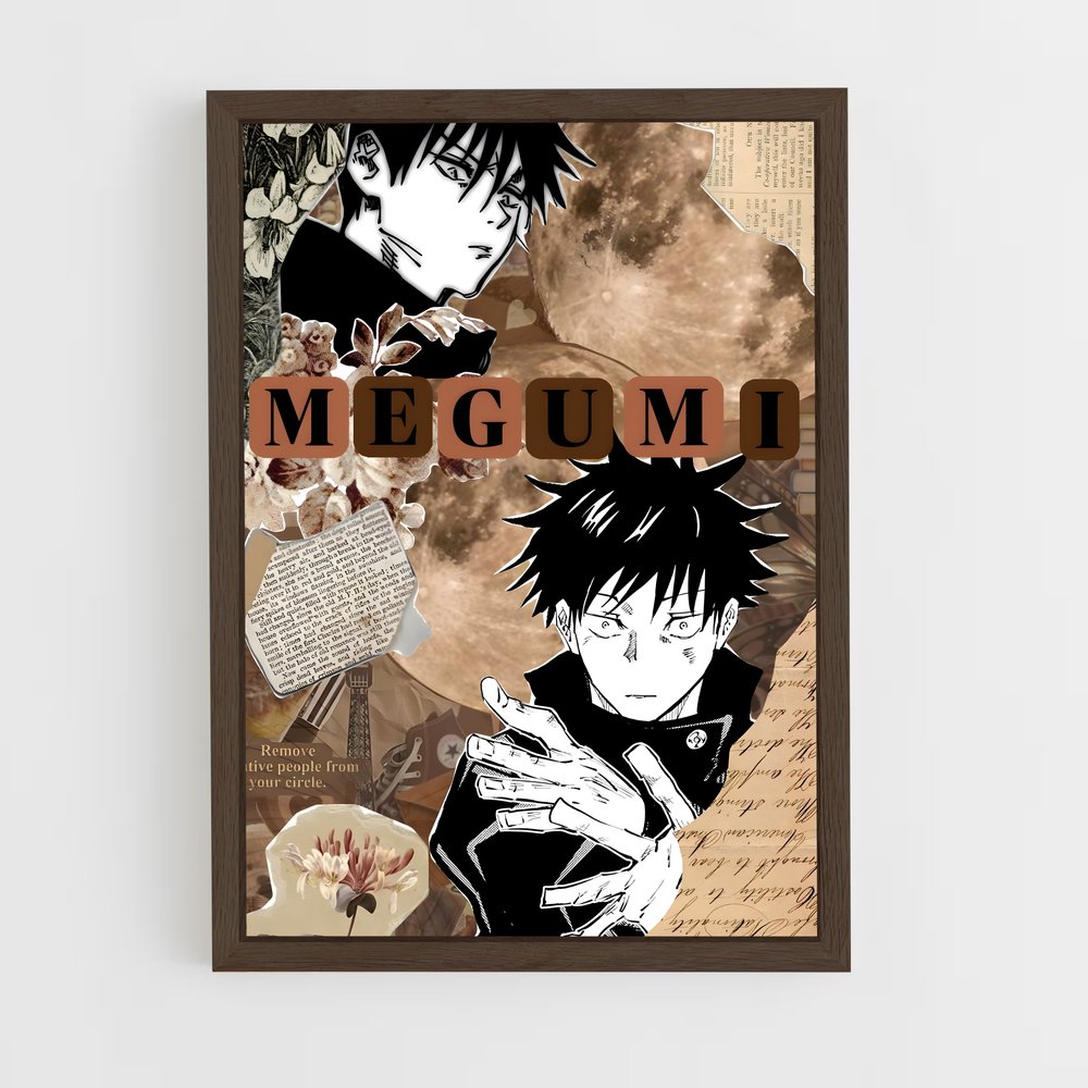 ap-megumi fushiguro-6 cadre Bois foncé