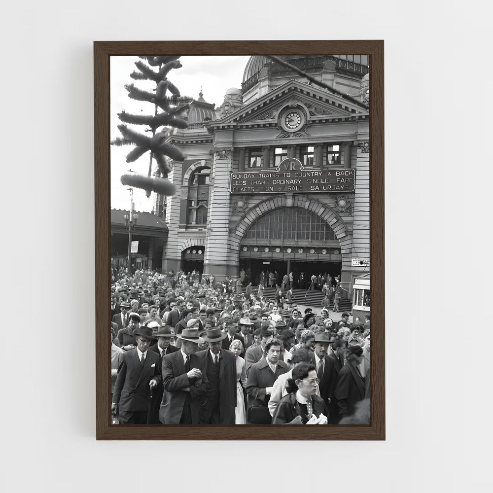 ap-melbourne 1956-4 cadre Bois foncé