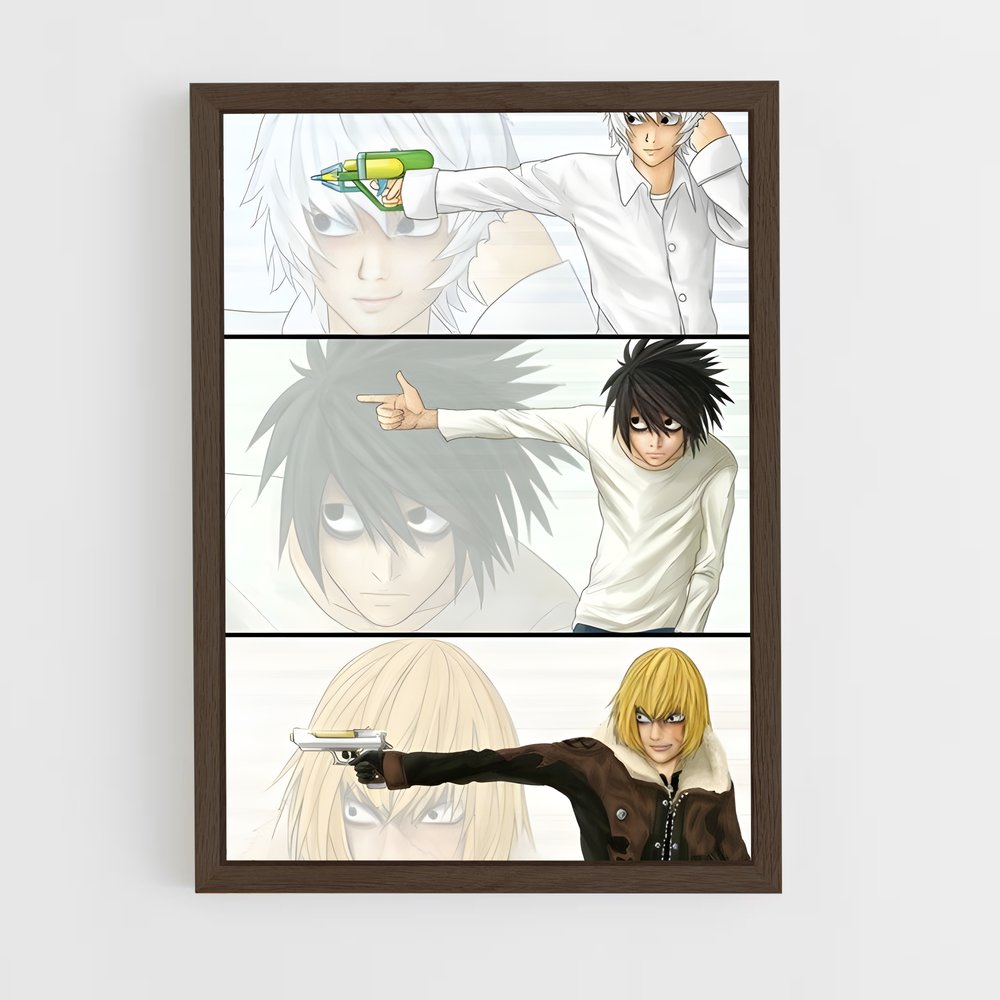 ap-mello death note-4 cadre Bois foncé
