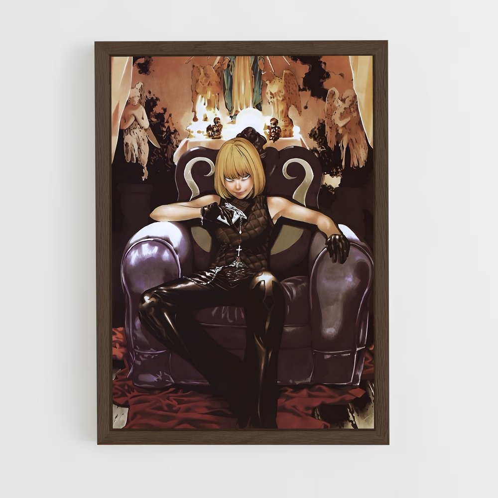 ap-mello death note-5 cadre Bois foncé