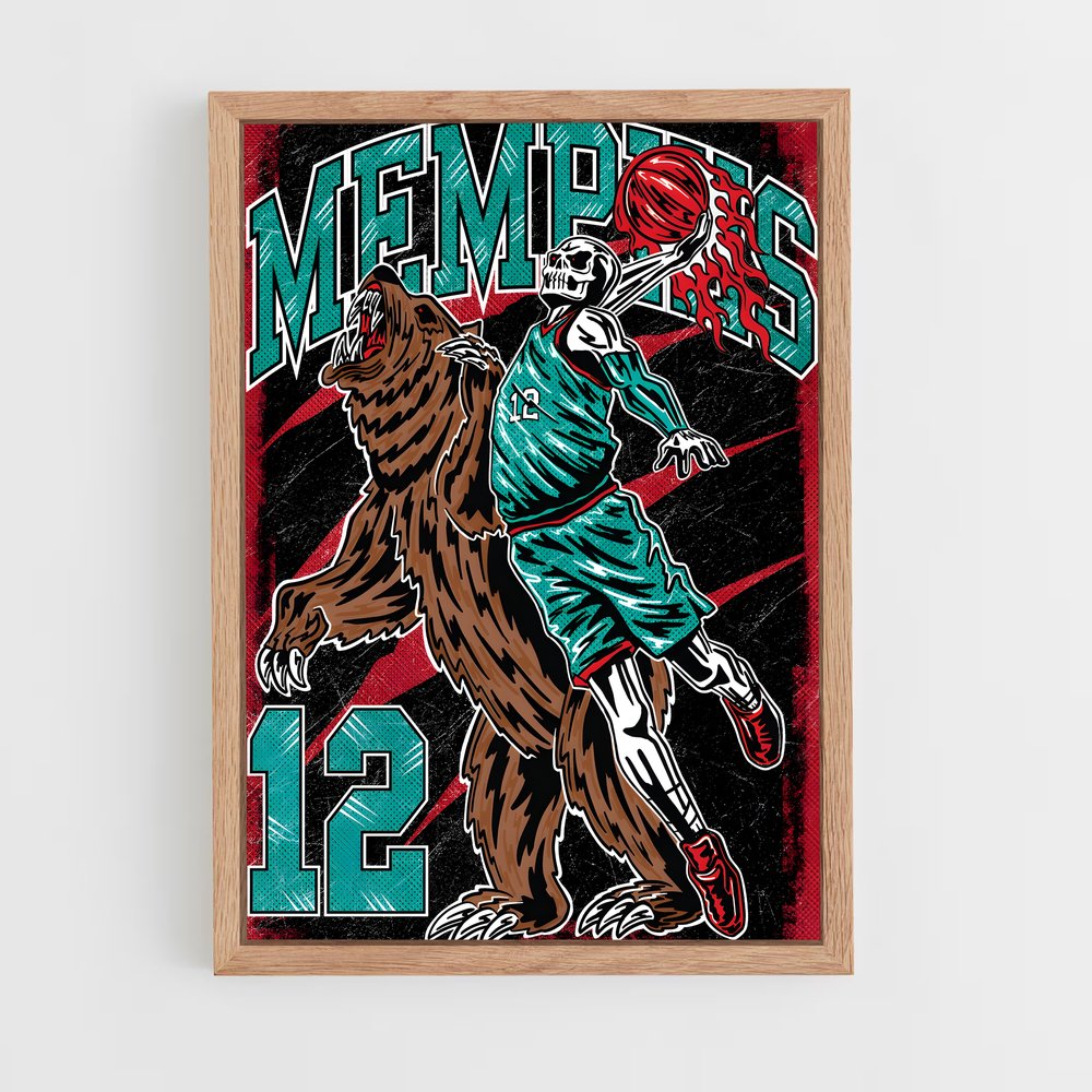 ap-memphis grizzlies-1 cadre Bois clair