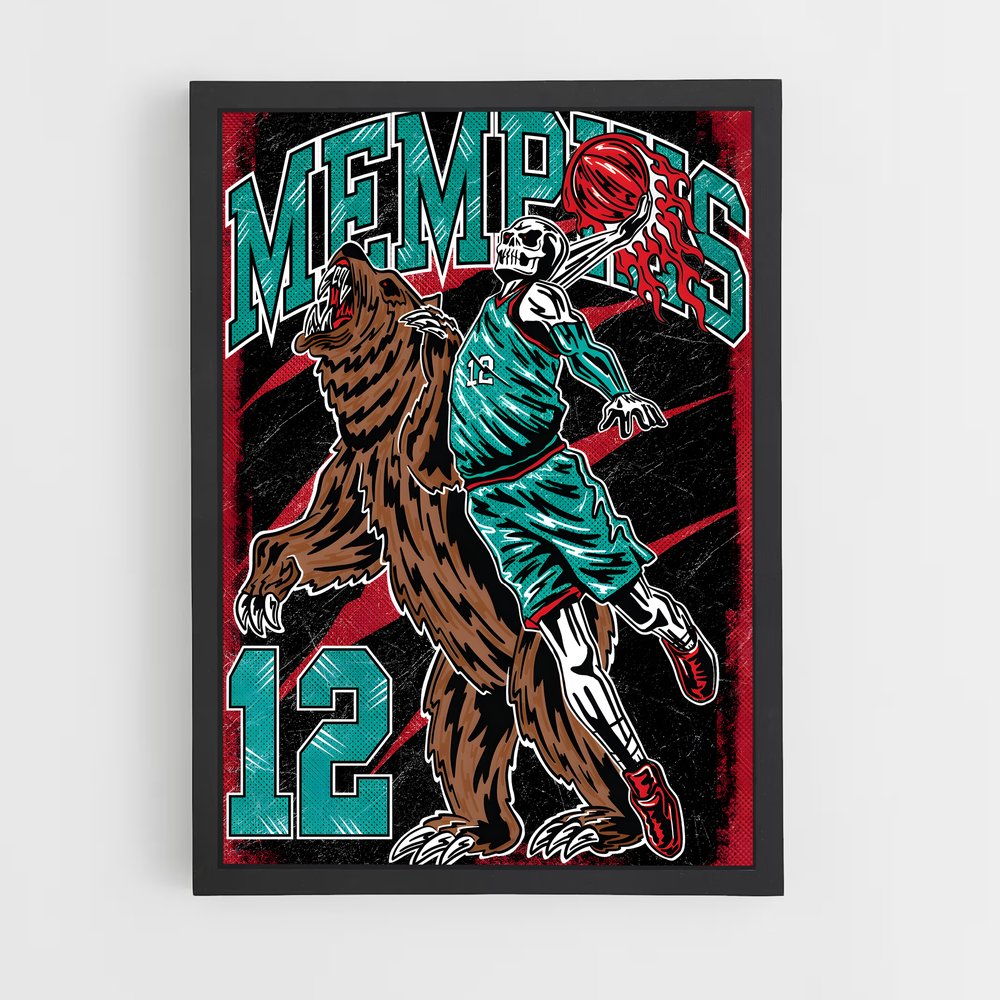 ap-memphis grizzlies-1 cadre Noir