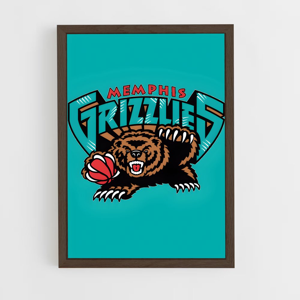 ap-memphis grizzlies-2 cadre Bois foncé